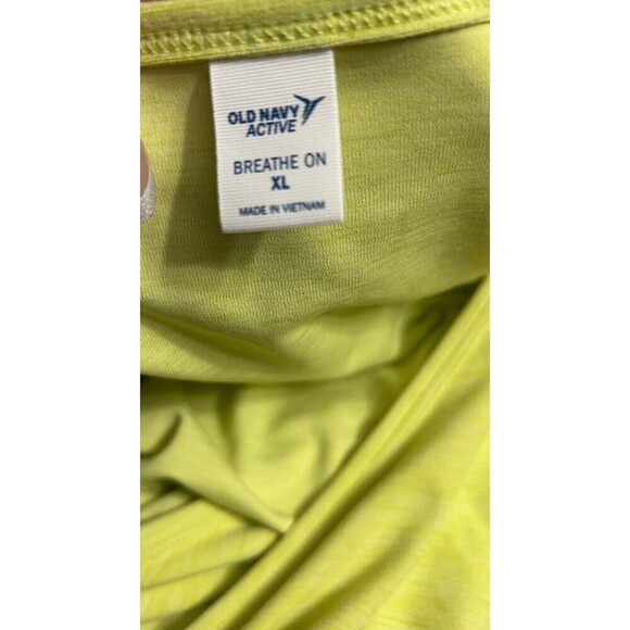 Old Navy XL Lime Green Breathe On Knit Wrap Romper Drawstring Waist Active NWT - Picture 8 of 11